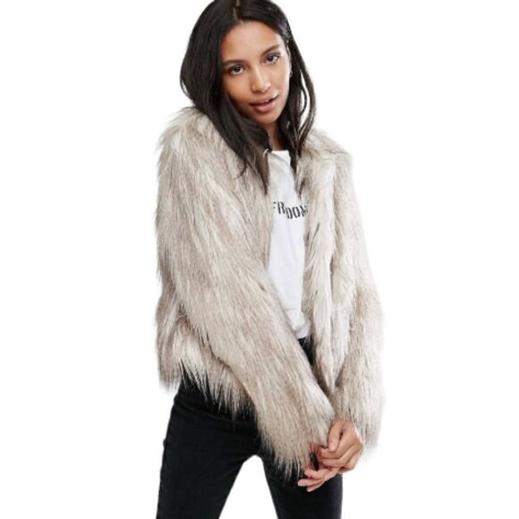 Urbancode Faux Feather Jacket - Picture 2 of 9